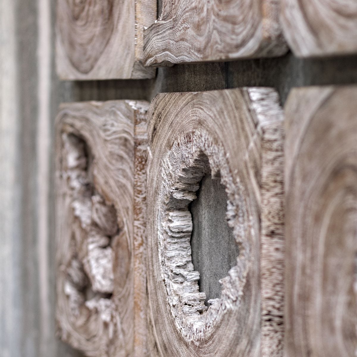 Bahati Wood Wall Decor, Natural, S/9