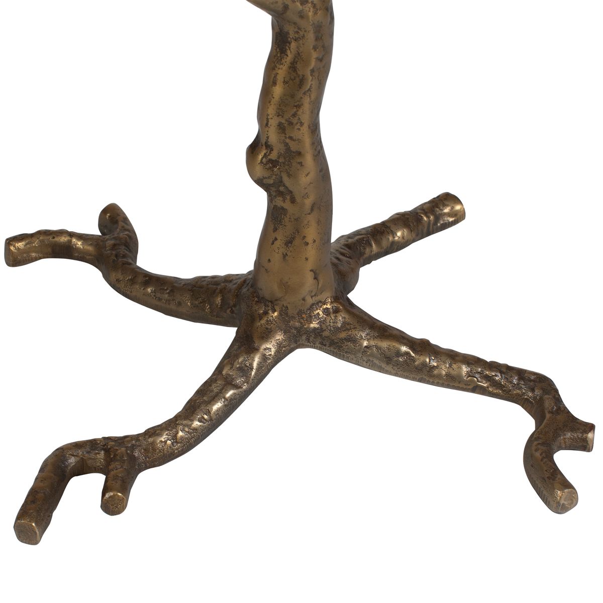 Calais Accent Table | Marble & Antique Brass Sculptural Table