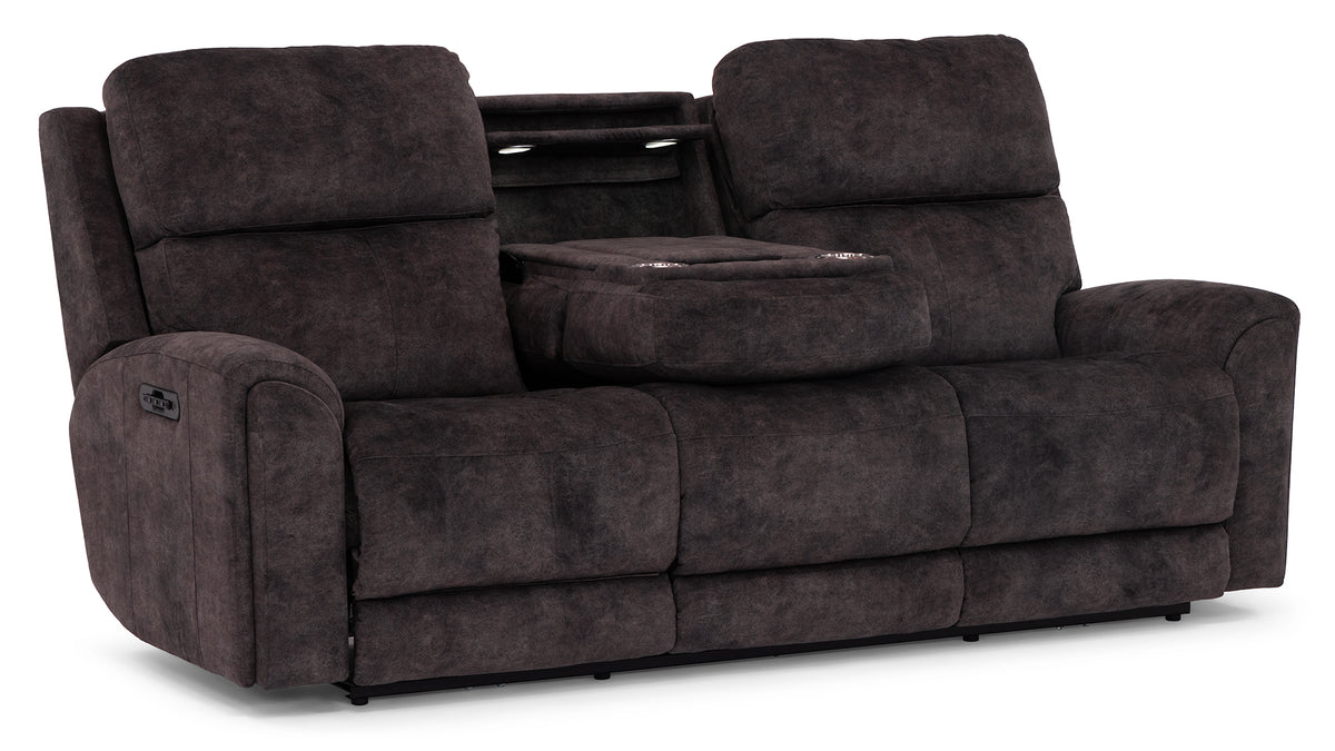 Stanton 894-50B Power Reclining Sofa with Drop-Down Table