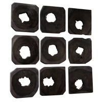 Bahati Wood Wall Decor, Ebony, S/9