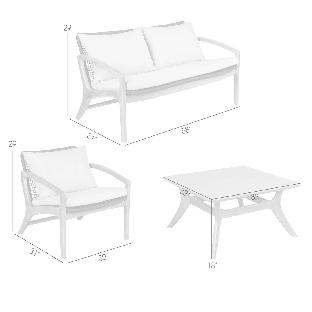 Beckham 4-piece Outdoor Conversation Set