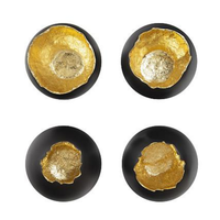 Phillips Collection - Broken Egg Wall Art, Black and Gold Leaf, Set of 4