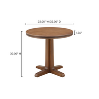 Charles Round Dining Table – Natural or Brown Finish