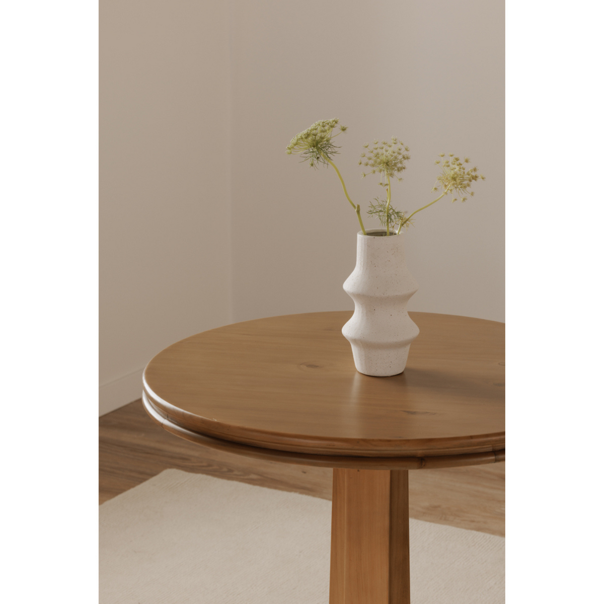 Charles Round Dining Table – Natural or Brown Finish