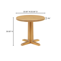 Charles Round Dining Table – Natural or Brown Finish