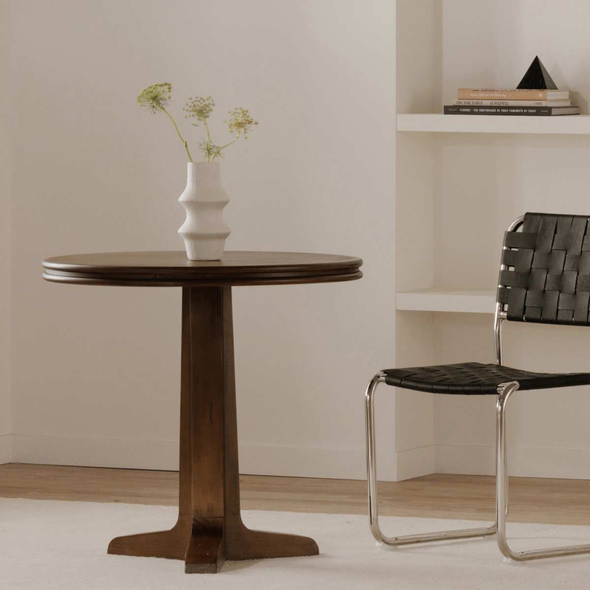 Charles Round Dining Table – Natural or Brown Finish