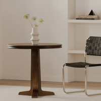 Charles Round Dining Table – Natural or Brown Finish