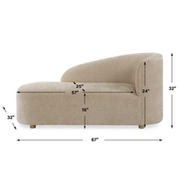 Fae Arm Chaise Lounge by Uttermost