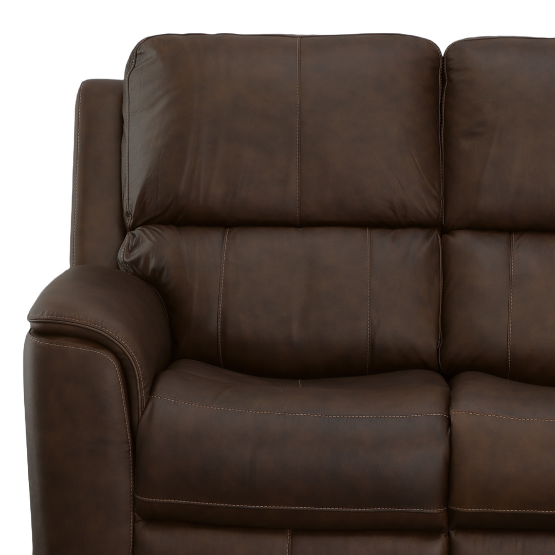 Flexsteel Henry Leather Power Reclining Sofa with Power Headrests &amp; Lumbar