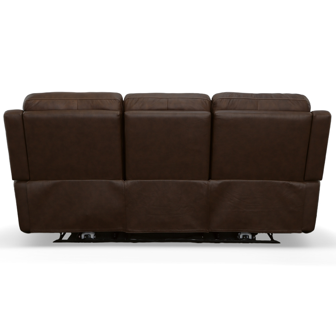 Flexsteel Henry Leather Power Reclining Sofa with Power Headrests &amp; Lumbar
