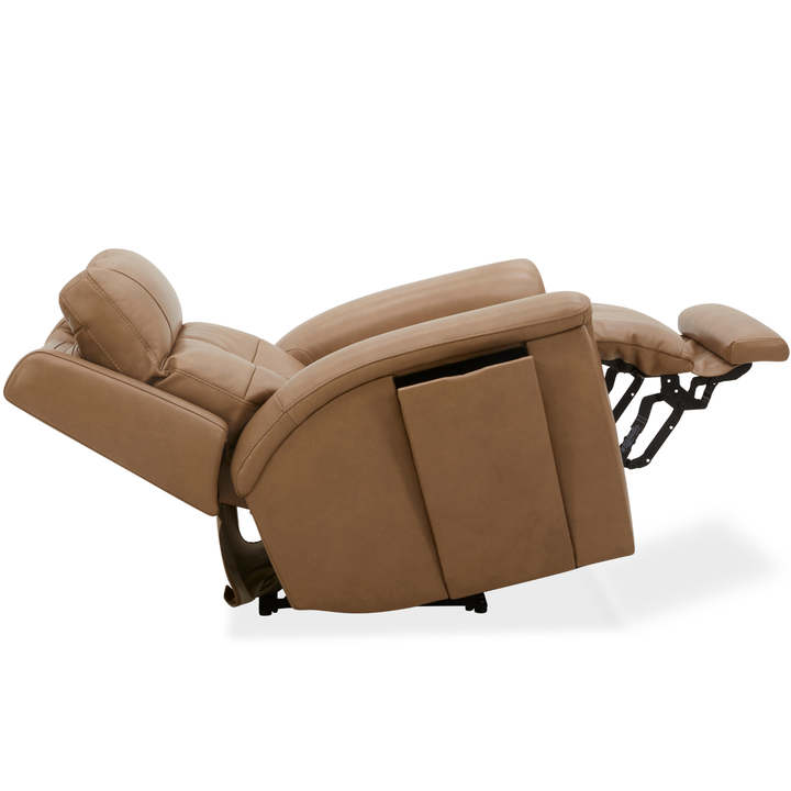 Flexsteel Ranger Leather Power Recliner with Power Headrest, Lumbar, Heat &amp; Massage