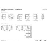 Flexsteel Linden Leather Power Reclining Sectional with Power Headrests & Lumbar