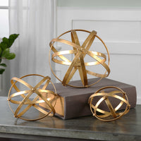 Stetson Spheres, Gold or Bronze - Set of 3
