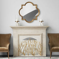 Gold Branches Decorative Fireplace Screen