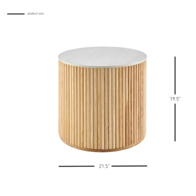 Ingrid Ceramic Top - Round Side Table