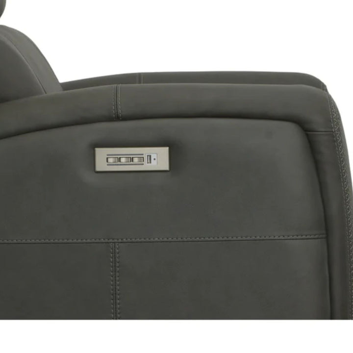 Linden Leather Power Recliner with Power Headrest &amp; Lumbar
