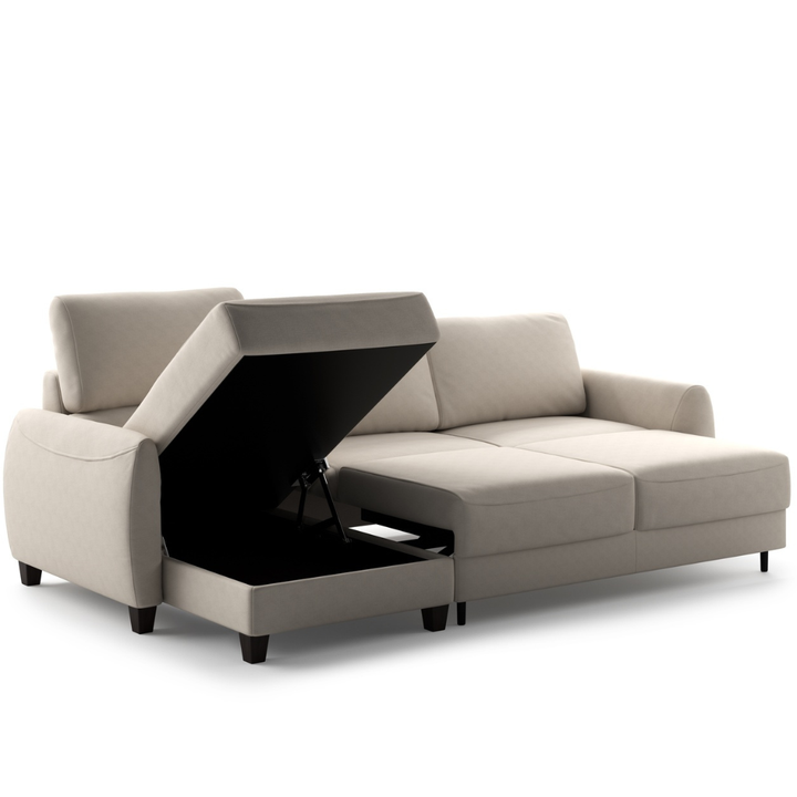 Luonto Delta Full XL Sleeper Sectional with Reversible Storage Chaise