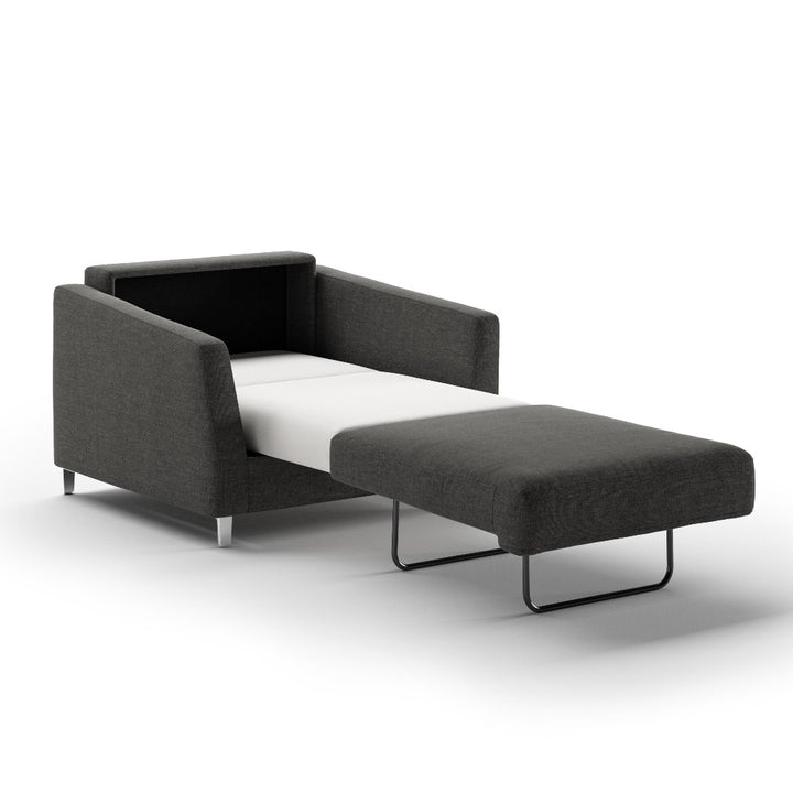 chair with cot mattress inside