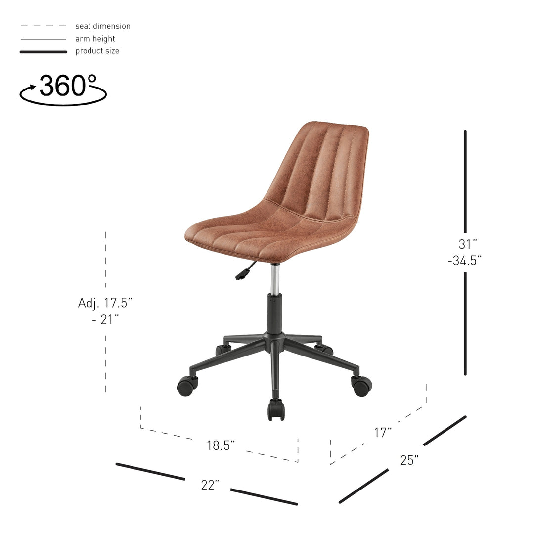 Robert KD PU Swivel Office Chair