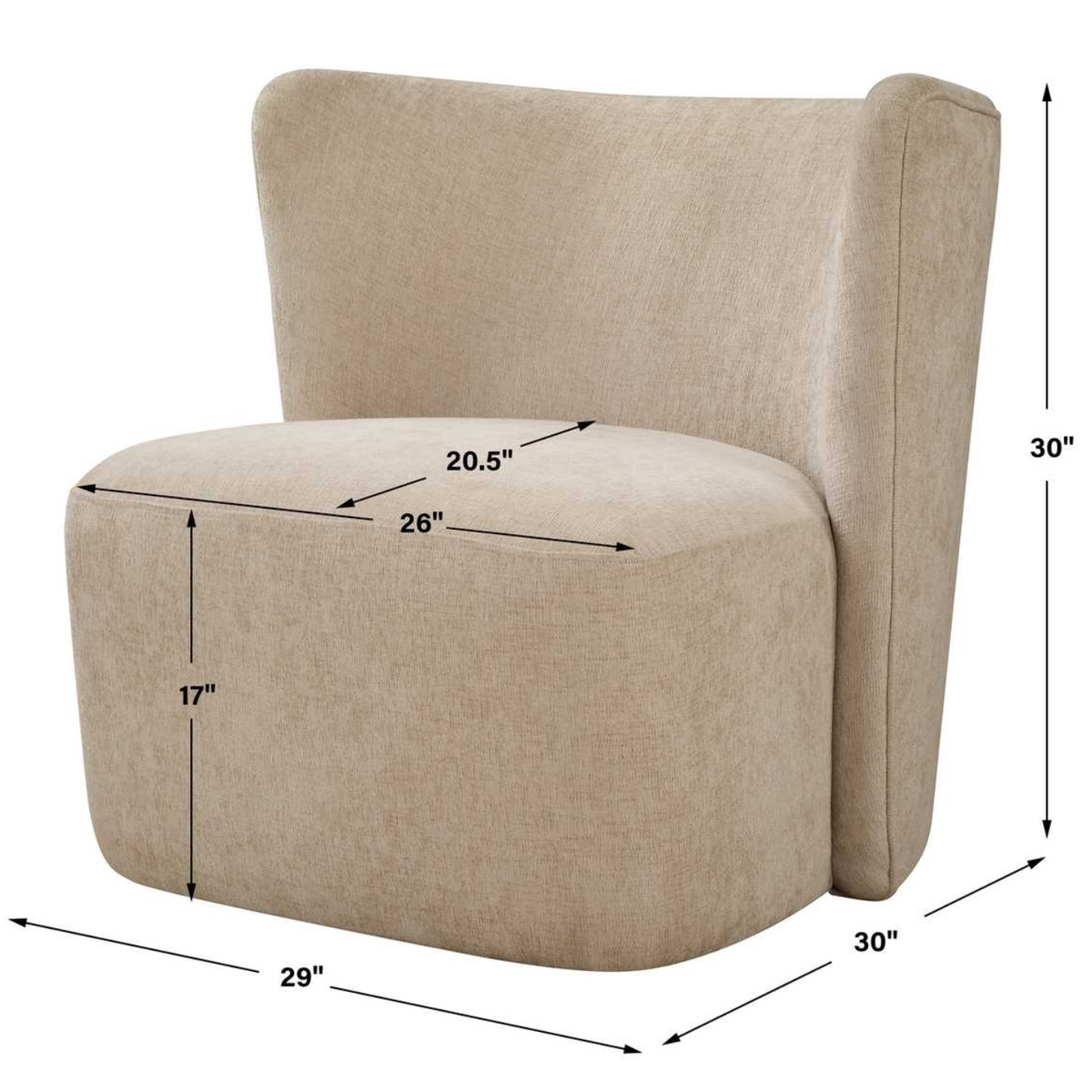 Outlook Swivel Chair by Uttermost