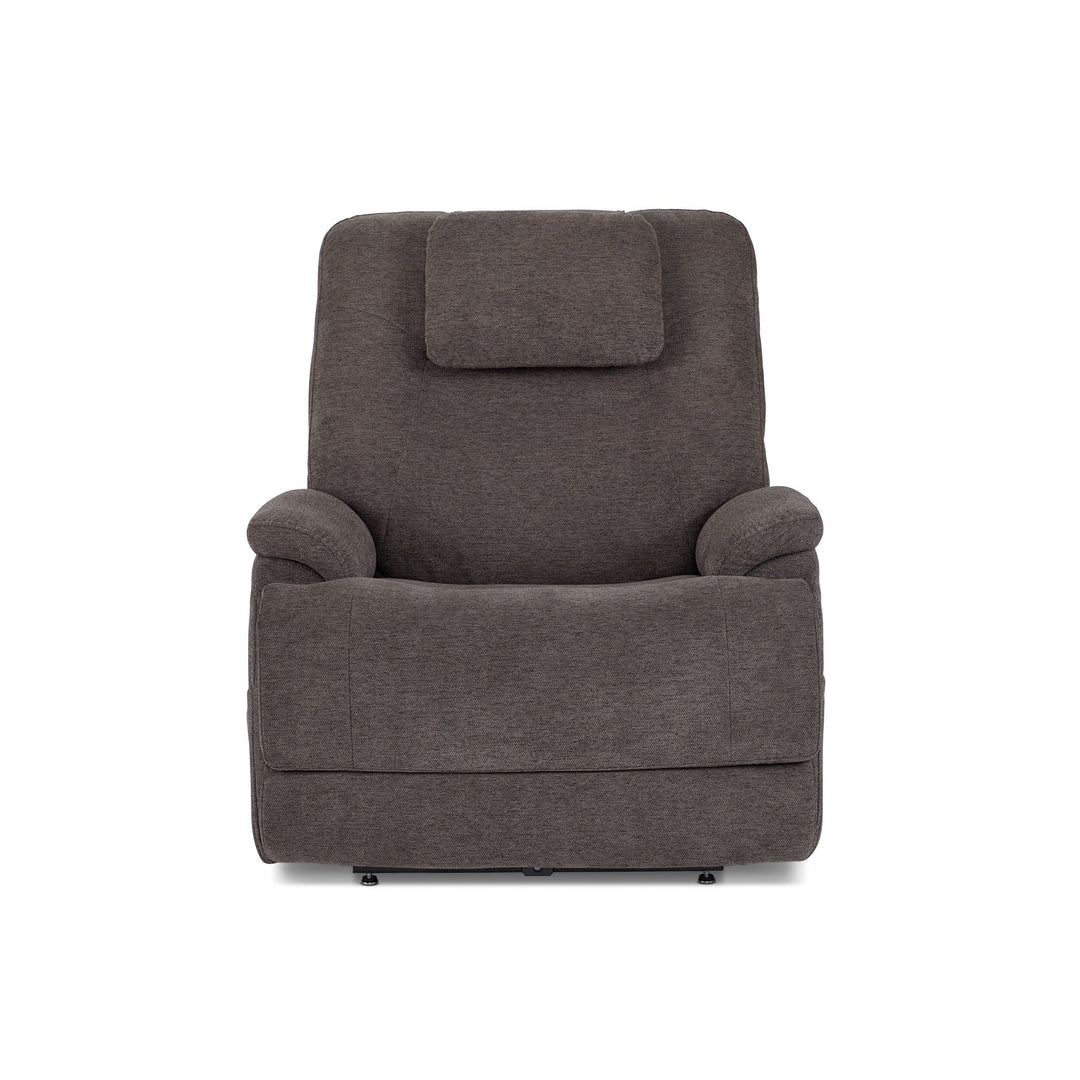 Zecliner Model 2+ Umber Fabric Power Lift Recliner with Power Headrest, Lumbar, Heat &amp; Massage