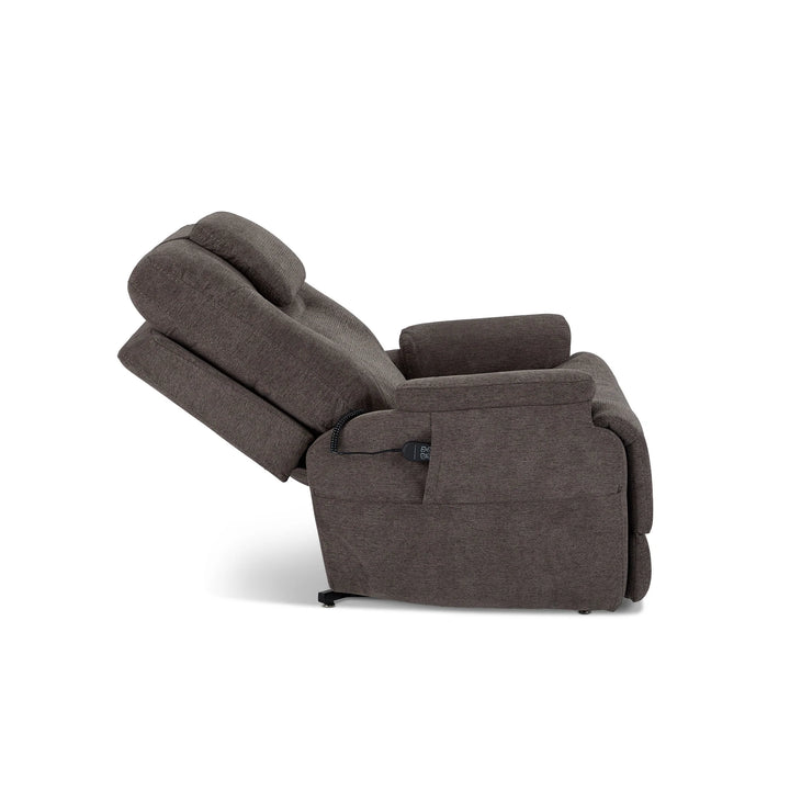 Zecliner Model 2+ Umber Fabric Power Lift Recliner with Power Headrest, Lumbar, Heat &amp; Massage