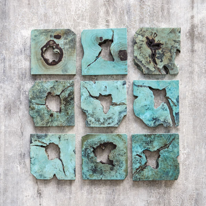 Bahati Wood Wall Decor, Natural, S/9