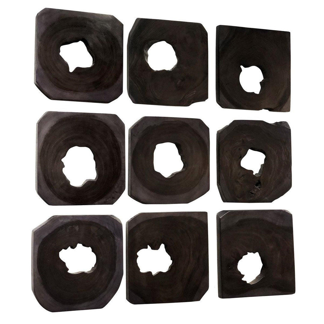 Bahati Wood Wall Decor, Natural, S/9
