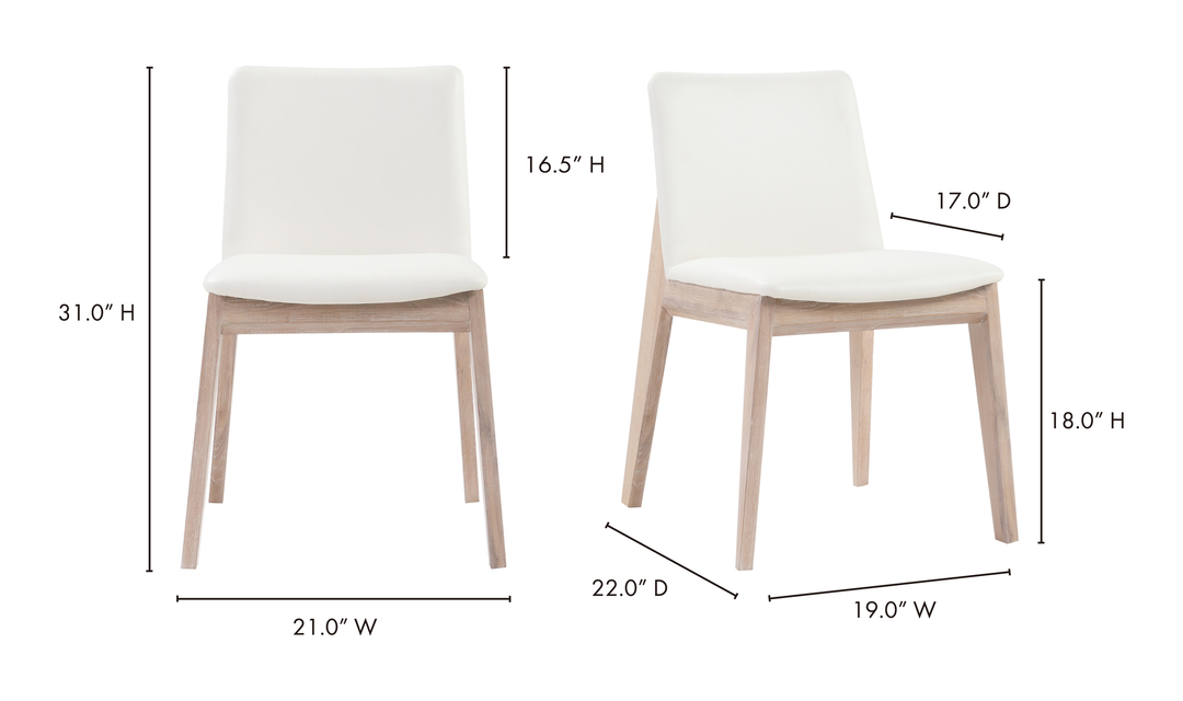 Deco Oak Dining Chair - Set Of Two