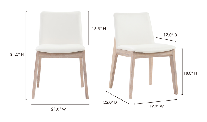 Deco Oak Dining Chair - Set Of Two