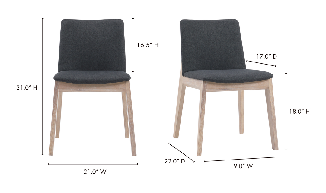 Deco Oak Dining Chair - Set Of Two