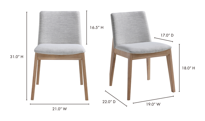 Deco Oak Dining Chair - Set Of Two