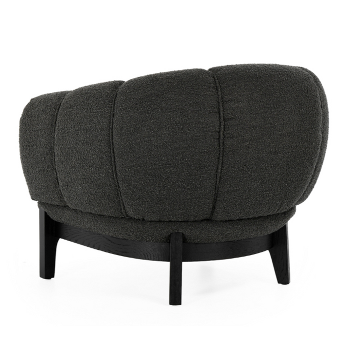 black boucle armchair
