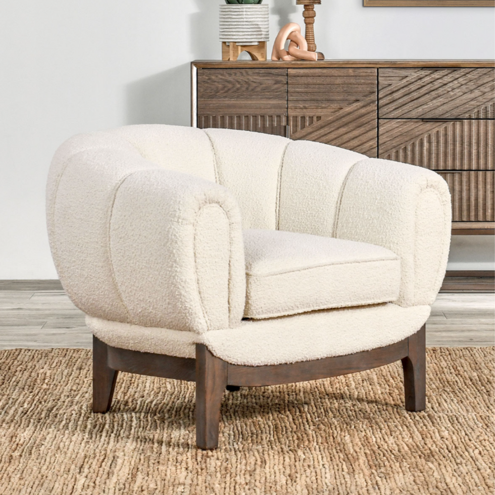 boucle armchair