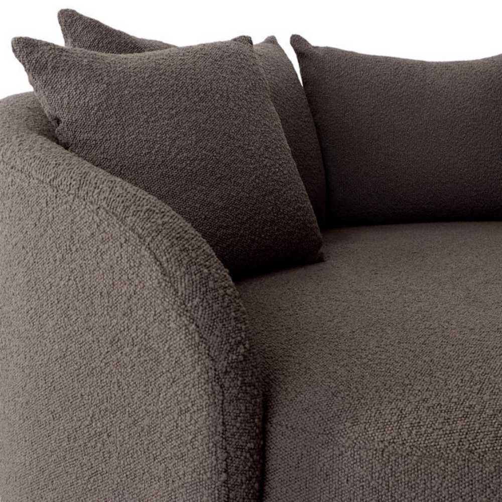 boucle chair and a half