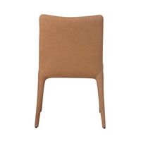 camel leather dining chair