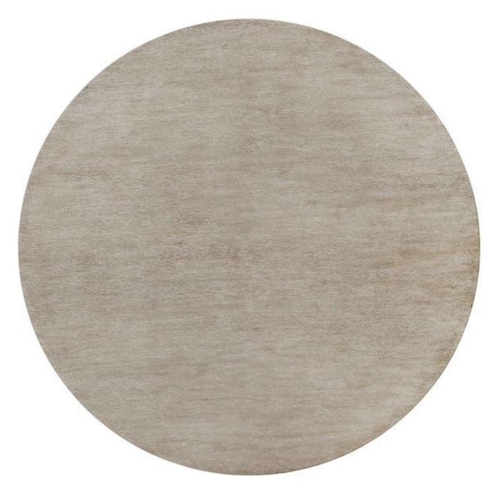 round gray wood dining table