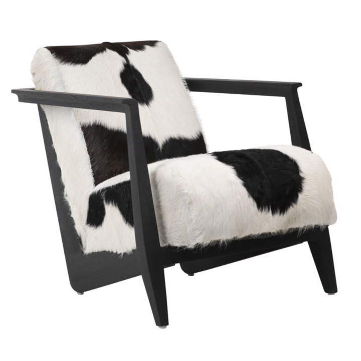cowhide accent chair