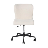 cream boucle office chair