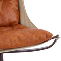 faux leather accent chair