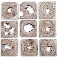 Bahati Wood Wall Decor, Natural, S/9