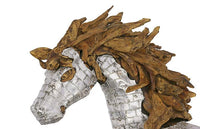 Armored Mustang Standing Horse Sculpture