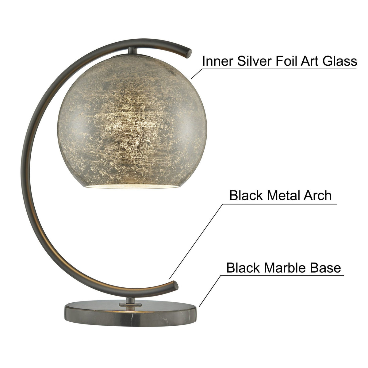 silver foil art lamp
