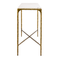 marble and gold console table
