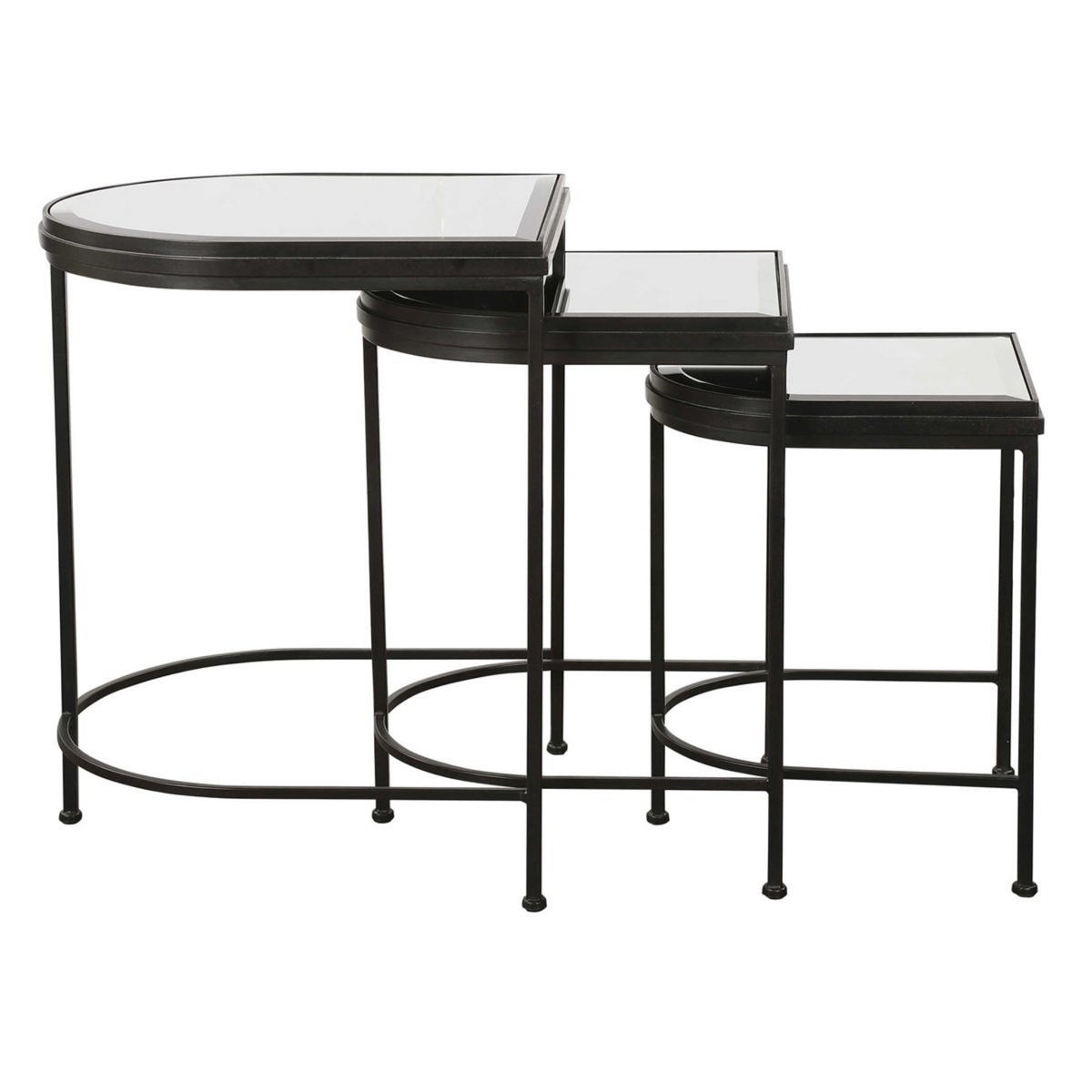 mirror top nesting tables