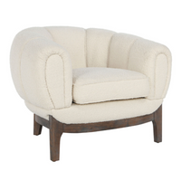 modern boucle armchair