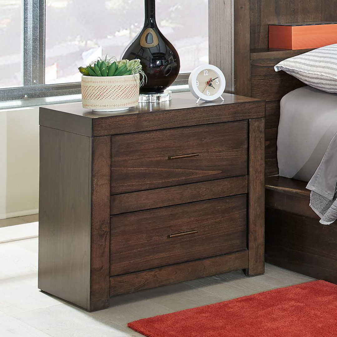Modern Loft 2 Drawer Nightstand