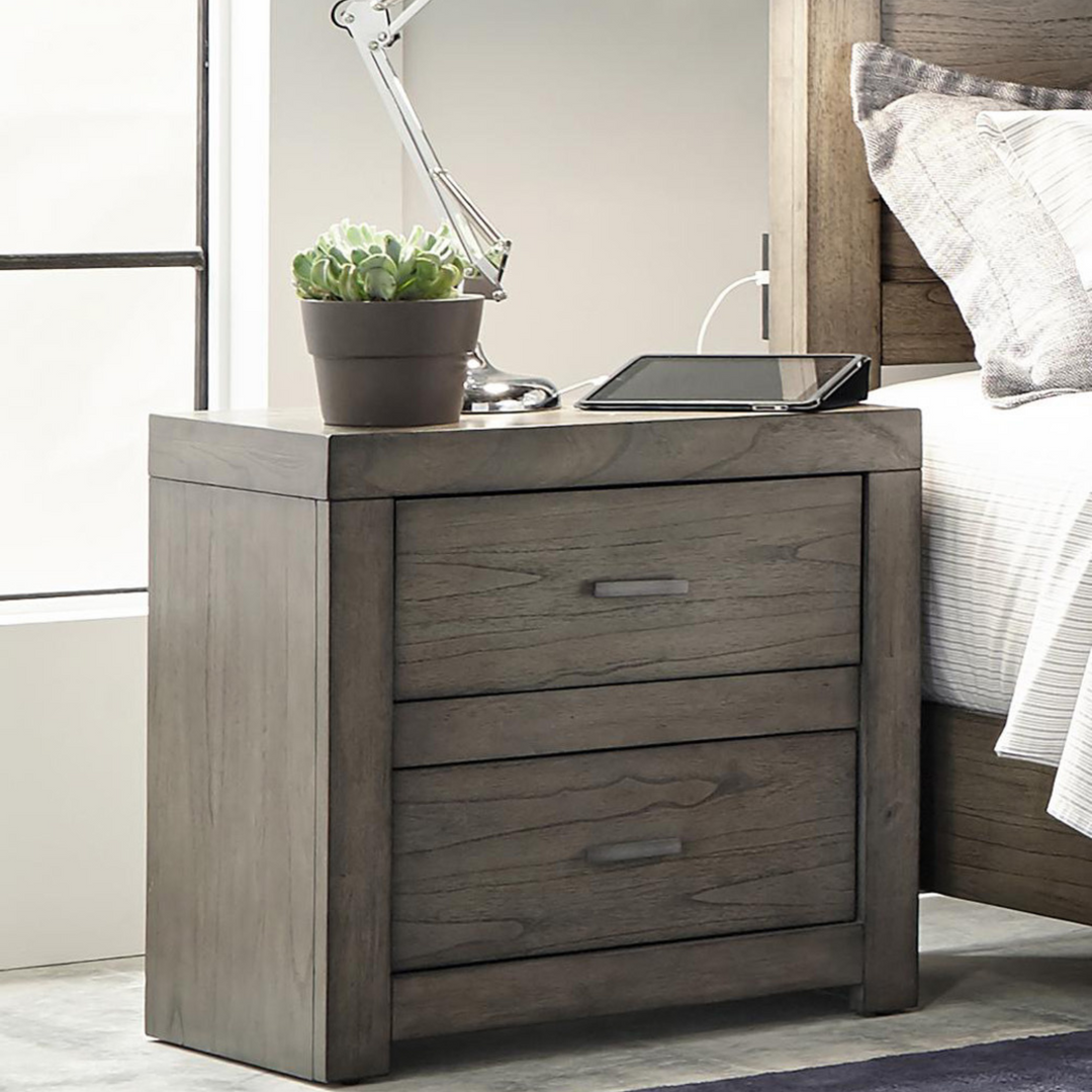 Modern Loft 2 Drawer Nightstand
