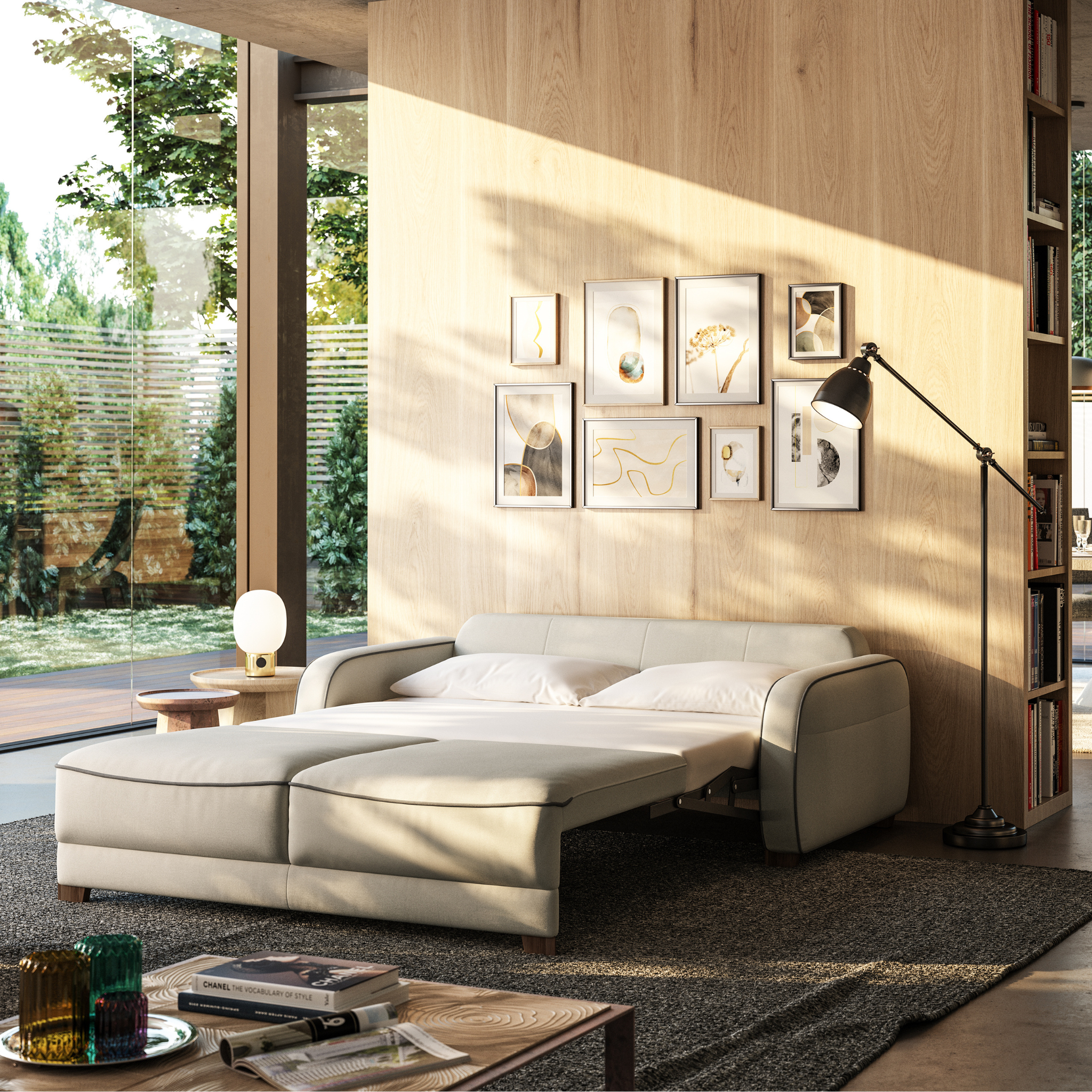 Modern queen sofa discount bed