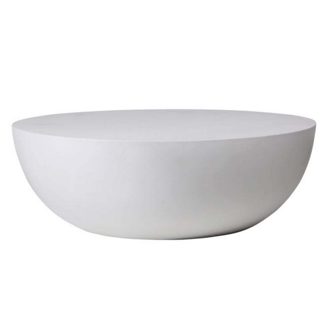 modern white outdoor coffee table